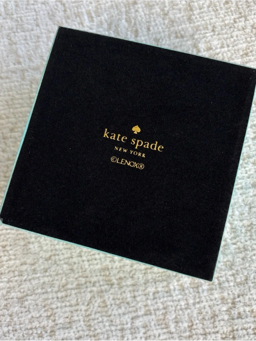 Kate Spade New York Lenox Bow Accent Jewelry Box in Aqua Tiffany Blue